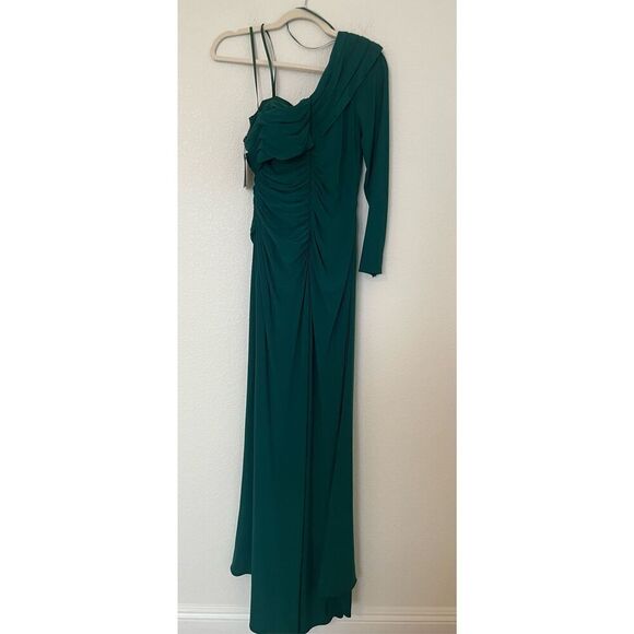 Mac Duggal RUCHED JERSEY DROP SHOULDER FOLDOVER GOWN 26570 New - Picture 7 of 10